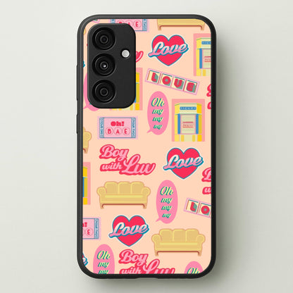 K-Pop Band Icon Pattern  - BTS Phone Case for Galaxy A55