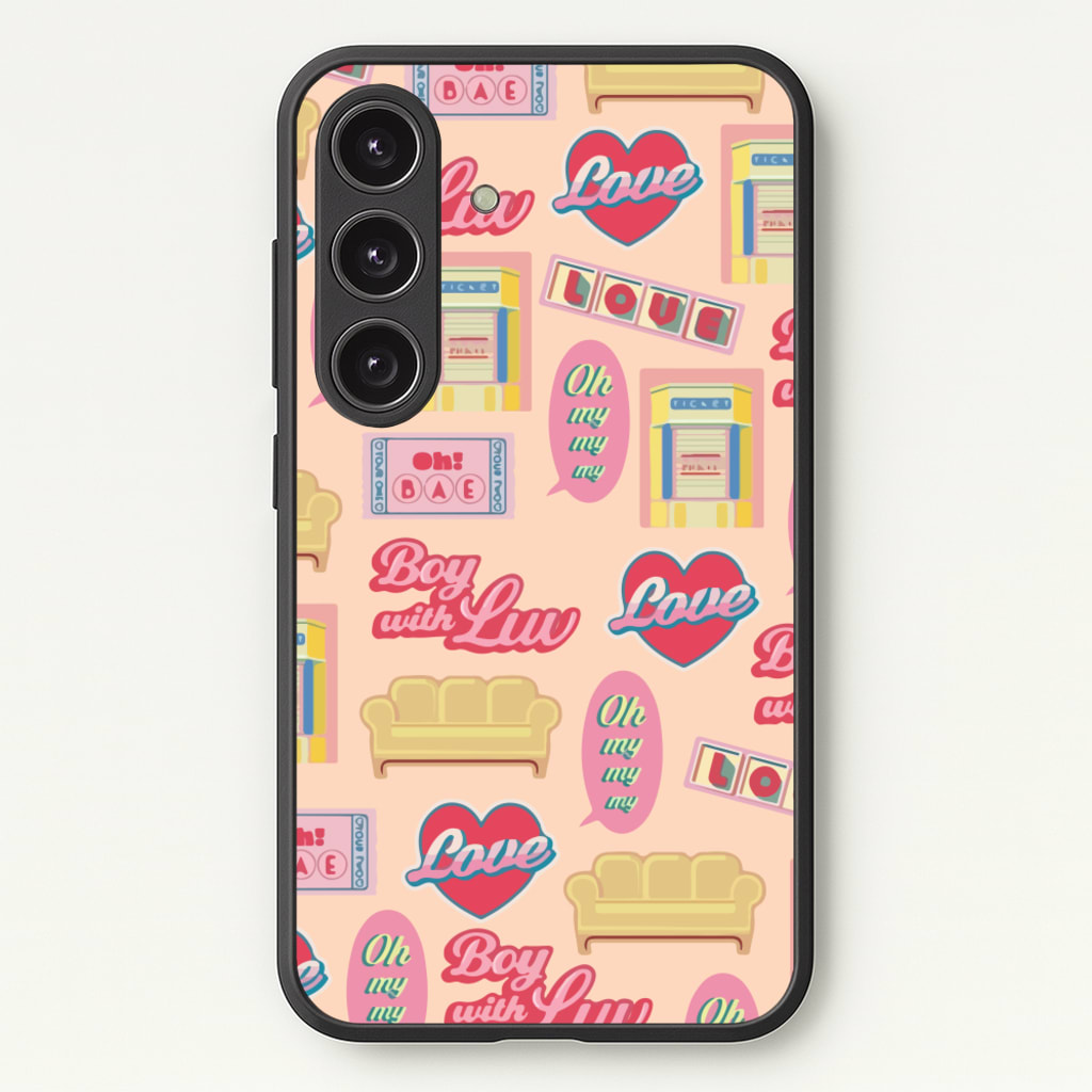 K-Pop Band Icon Pattern  - BTS Phone Case for Galaxy S24 Plus