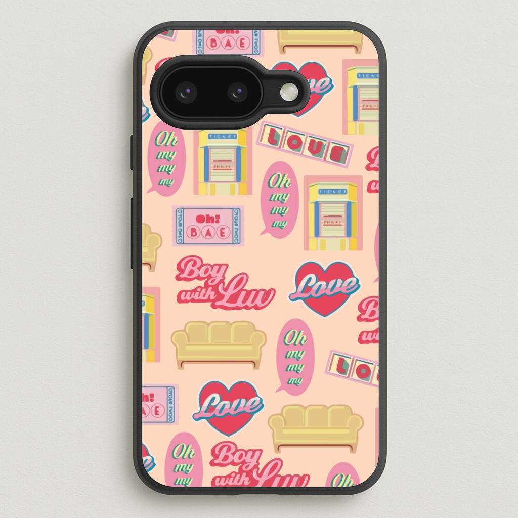 K-Pop Band Icon Pattern  - BTS Phone Case for Google Pixel 9a