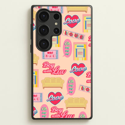 K-Pop Band Icon Pattern  - BTS Phone Case for Galaxy S25 Ultra