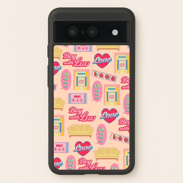 K-Pop Band Icon Pattern  - BTS Phone Case for Google Pixel 8