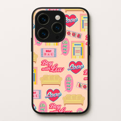 K-Pop Band Icon Pattern  - BTS Phone Case for iPhone 15 Pro Max