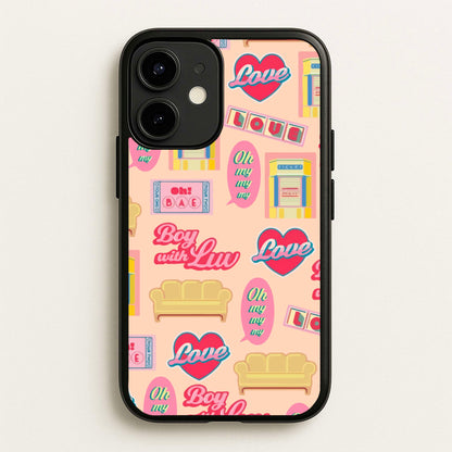 K-Pop Band Icon Pattern  - BTS Phone Case for iPhone 12 Mini