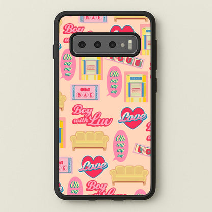 K-Pop Band Icon Pattern  - BTS Phone Case for Galaxy S10