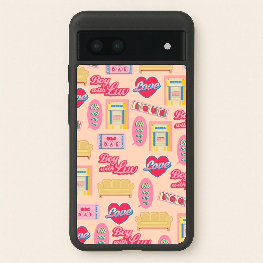 K-Pop Band Icon Pattern  - BTS Phone Case for Google Pixel 7a