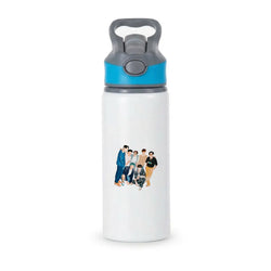 Casual K-Pop Band Band Active Water Bottle - Blue