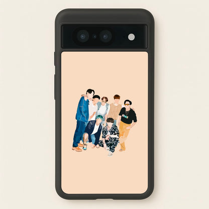Casual K-Pop Band Band  - BTS Phone Case for Google Pixel 8