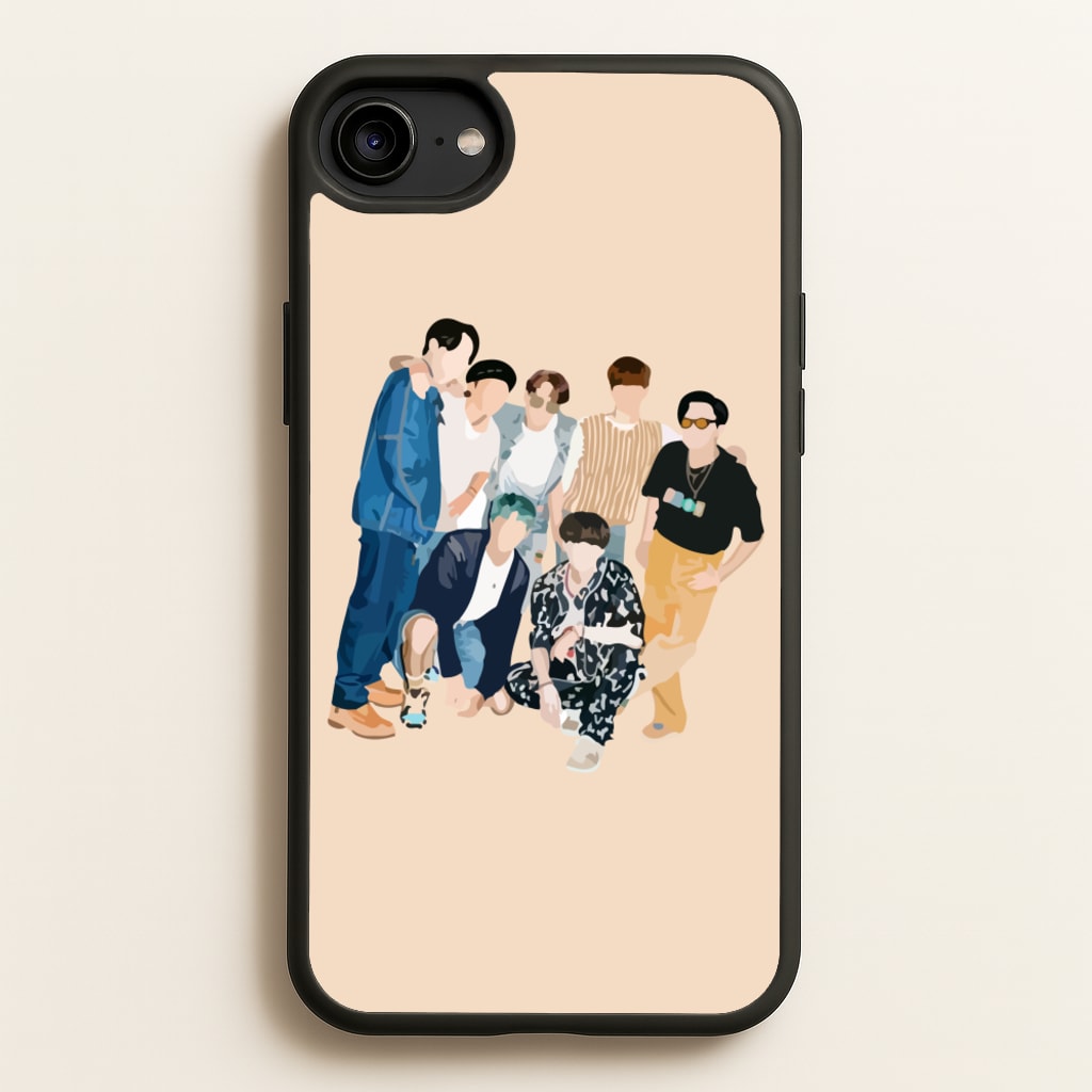 Casual K-Pop Band Band  - BTS Phone Case for iPhone 6 / 7 / 8 / SE