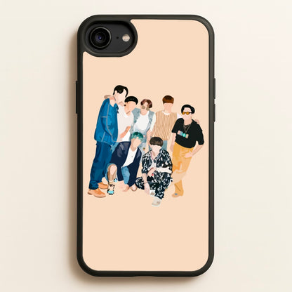 Casual K-Pop Band Band  - BTS Phone Case for iPhone 6 / 7 / 8 / SE