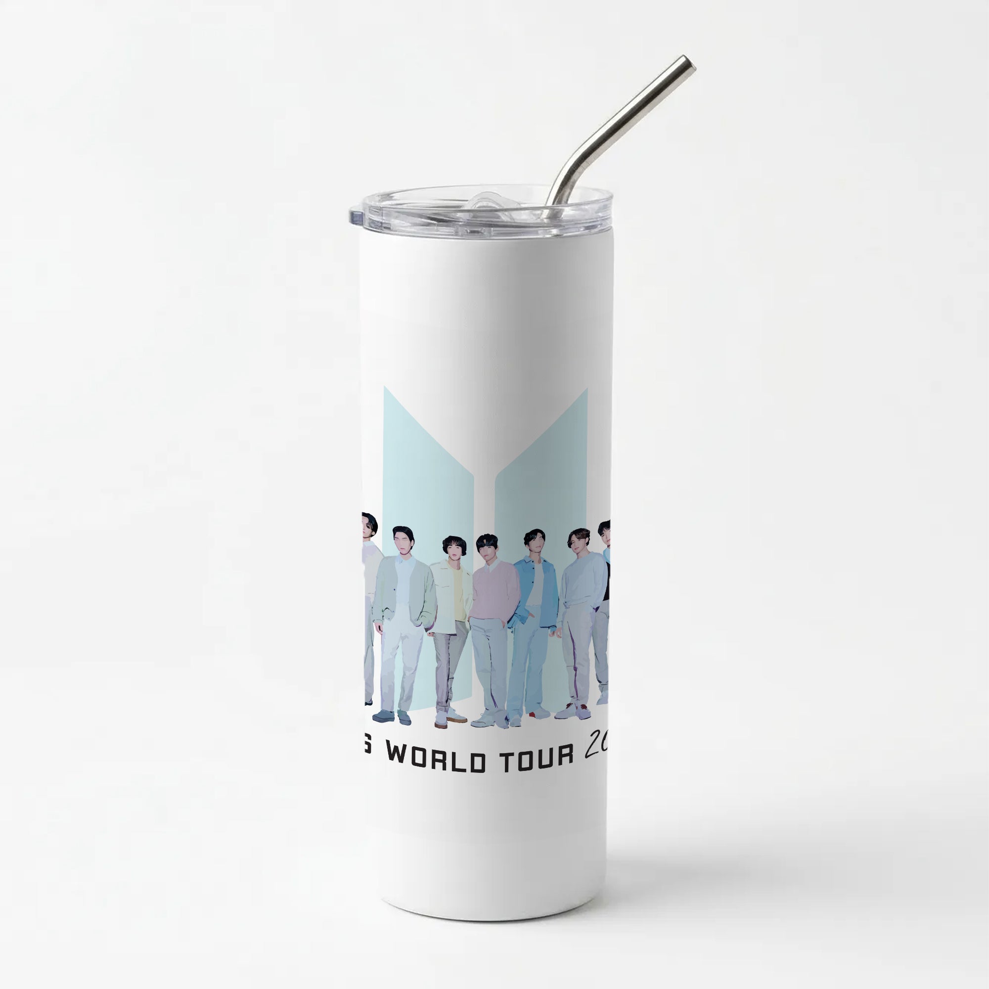 K-Pop Band Tour Pastel Blue Skinny Tumbler