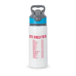 K-Pop Band World Tour List 2026 Active Water Bottle - Blue