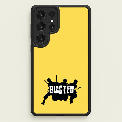 Splatter Text - Bust Band  - Busted Phone Case for Galaxy S22 Ultra