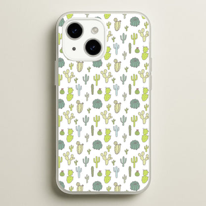 Cactus Pattern  -  Phone Case for iPhone 15 Plus