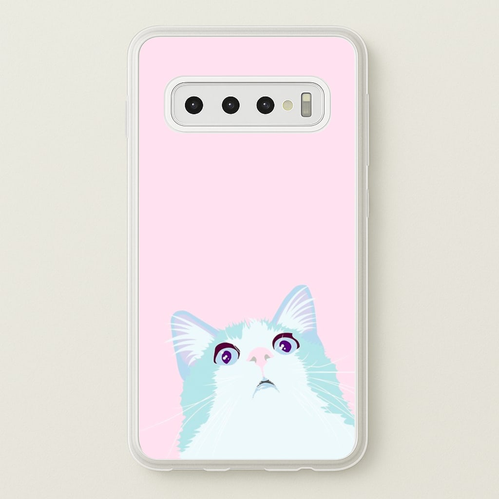 Curious Cat  -  Phone Case for Galaxy S10 Plus