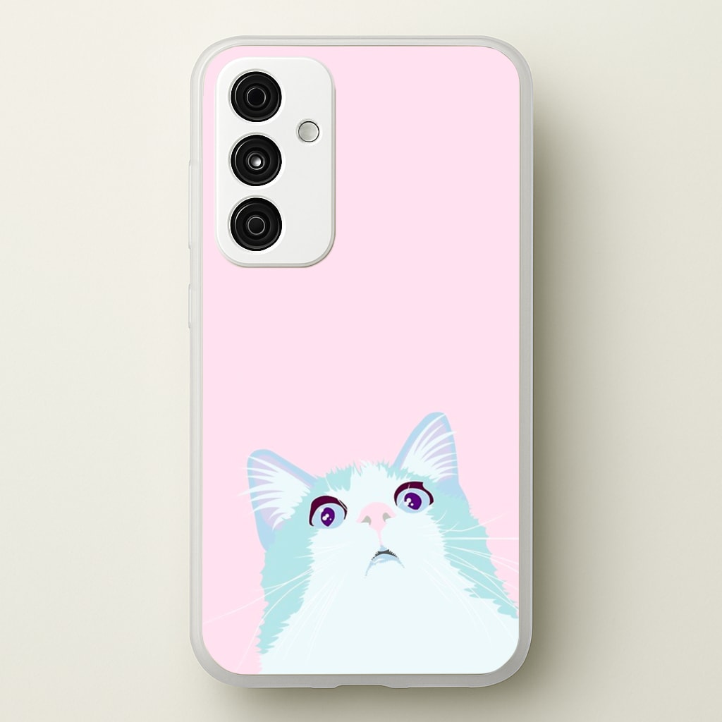 Curious Cat  -  Phone Case for Galaxy A55