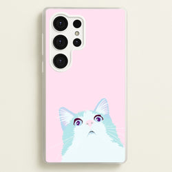 Curious Cat  -  Phone Case for Galaxy S25 Ultra