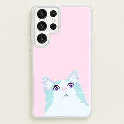 Curious Cat  -  Phone Case for Galaxy S22 Ultra