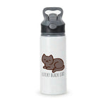 Lucky Black Cat - Cats Active Water Bottle - Black