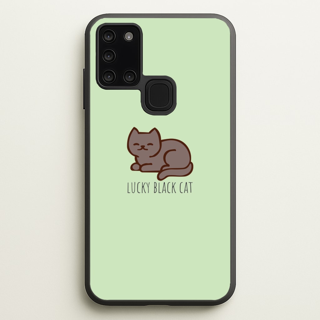 Lucky Black Cat - Cats  - Cats Phone Case for Galaxy A21s