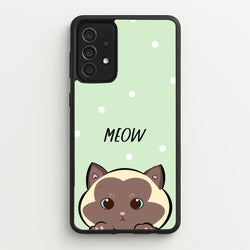 Meow Green - Cats  - Cats Phone Case for Galaxy A52 / A52s