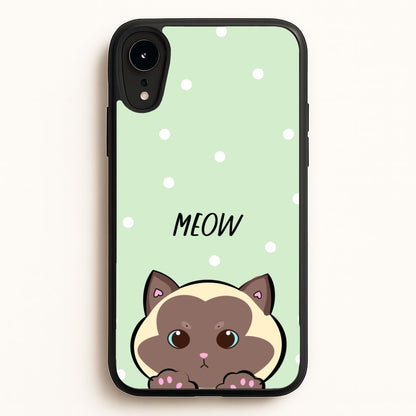 Meow Green - Cats  - Cats Phone Case for iPhone XR