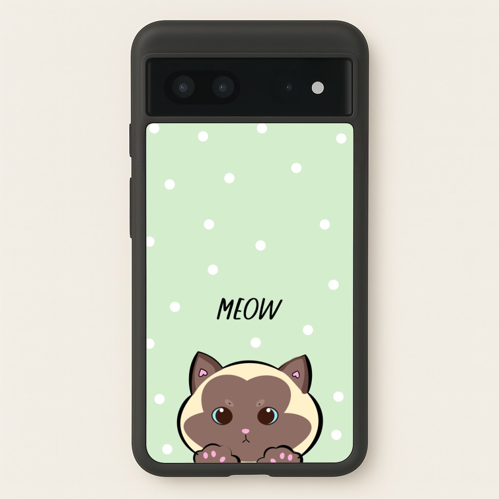 Meow Green - Cats  - Cats Phone Case for Google Pixel 7