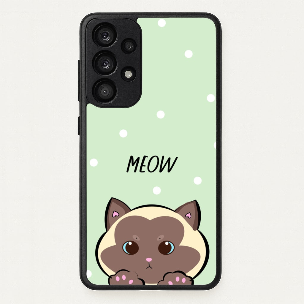 Meow Green - Cats  - Cats Phone Case for Galaxy A53