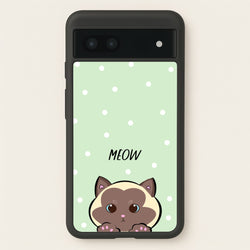 Meow Green - Cats  - Cats Phone Case for Google Pixel 6a