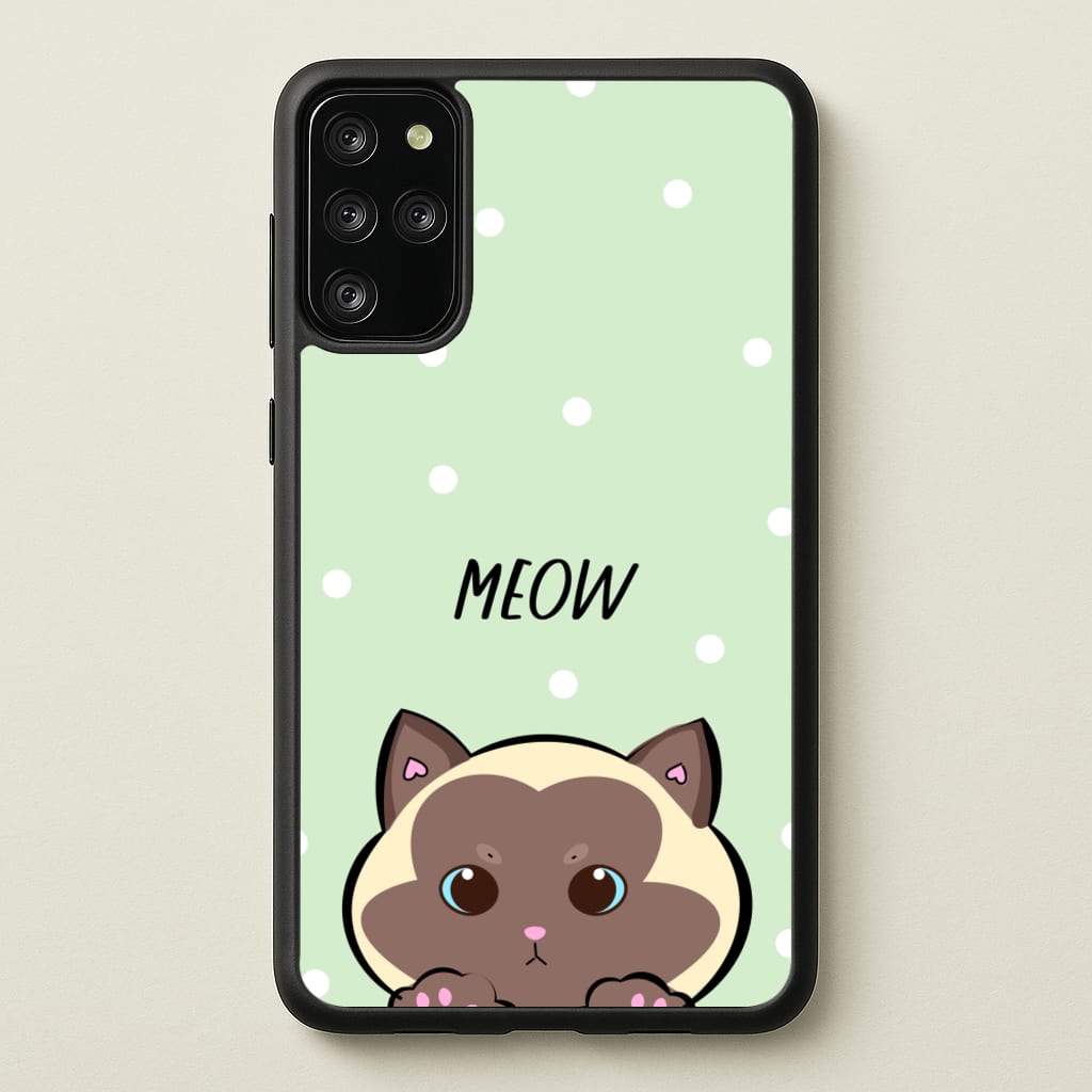 Meow Green - Cats  - Cats Phone Case for Galaxy S20 Plus