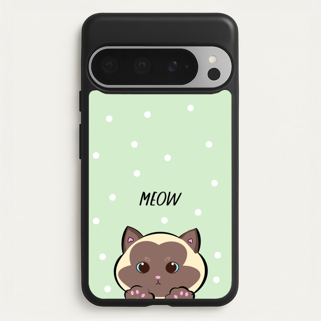 Meow Green - Cats  - Cats Phone Case for Google Pixel 9 Pro XL