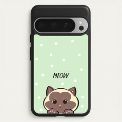 Meow Green - Cats  - Cats Phone Case for Google Pixel 9 Pro XL