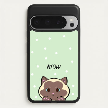 Meow Green - Cats  - Cats Phone Case for Google Pixel 9 Pro XL