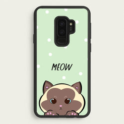 Meow Green - Cats  - Cats Phone Case for Galaxy S9 Plus