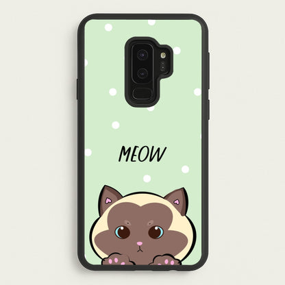 Meow Green - Cats  - Cats Phone Case for Galaxy S9 Plus
