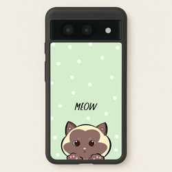 Meow Green - Cats  - Cats Phone Case for Google Pixel 8a