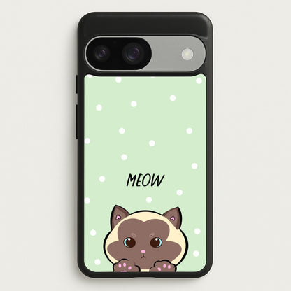 Meow Green - Cats  - Cats Phone Case for Google Pixel 9 / 9 Pro