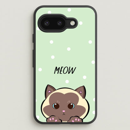 Meow Green - Cats  - Cats Phone Case for Google Pixel 9a
