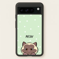 Meow Green - Cats  - Cats Phone Case for Google Pixel 8 Pro