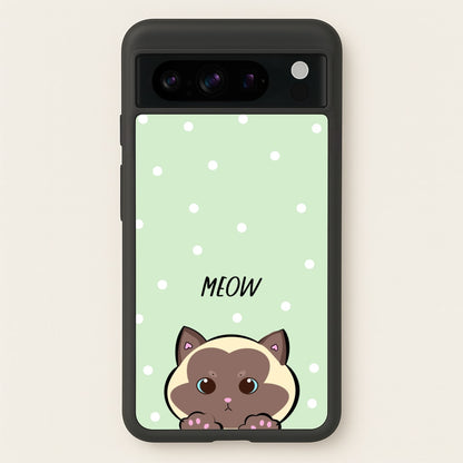Meow Green - Cats  - Cats Phone Case for Google Pixel 8 Pro