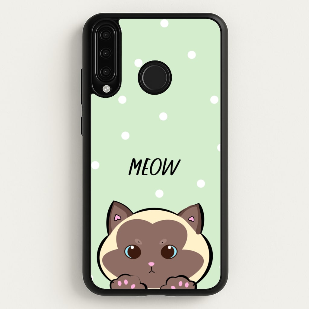 Meow Green - Cats  - Cats Phone Case for Huawei P30 Lite