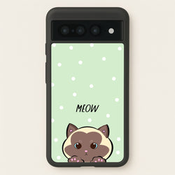 Meow Green - Cats  - Cats Phone Case for Google Pixel 7 Pro