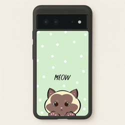 Meow Green - Cats  - Cats Phone Case for Google Pixel 6