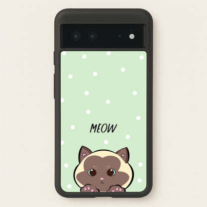 Meow Green - Cats  - Cats Phone Case for Google Pixel 6