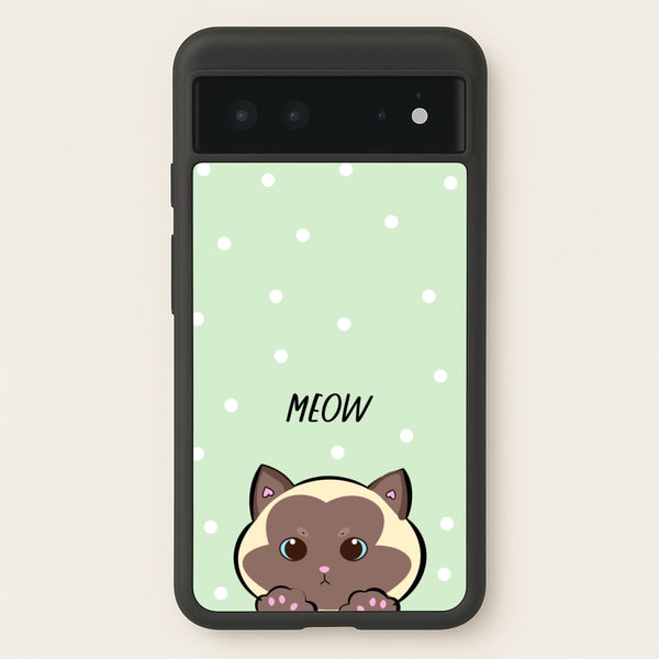 Meow Green - Cats  - Cats Phone Case for Google Pixel 6