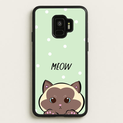 Meow Green - Cats  - Cats Phone Case for Galaxy S9