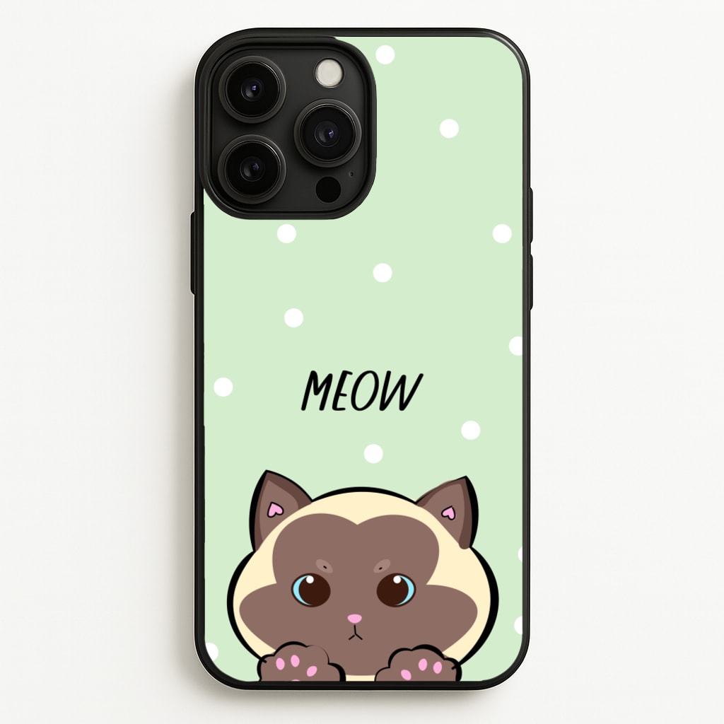 Meow Green - Cats  - Cats Phone Case for iPhone 13 Pro Max