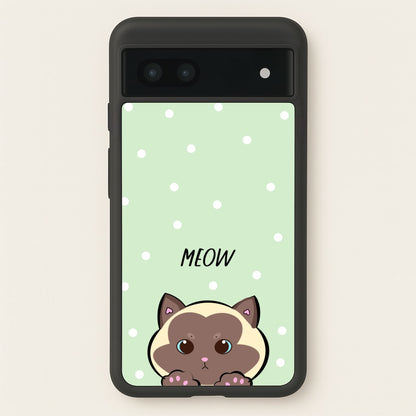 Meow Green - Cats  - Cats Phone Case for Google Pixel 7a