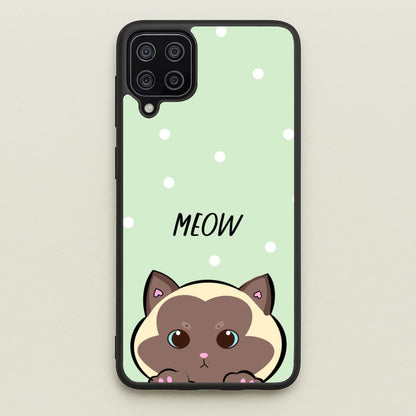 Meow Green - Cats  - Cats Phone Case for Galaxy A12