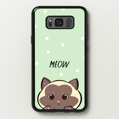 Meow Green - Cats  - Cats Phone Case for Galaxy S8