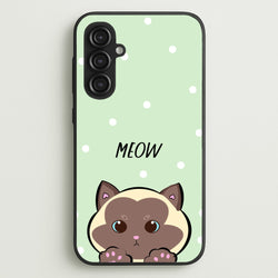 Meow Green - Cats  - Cats Phone Case for Galaxy S23FE